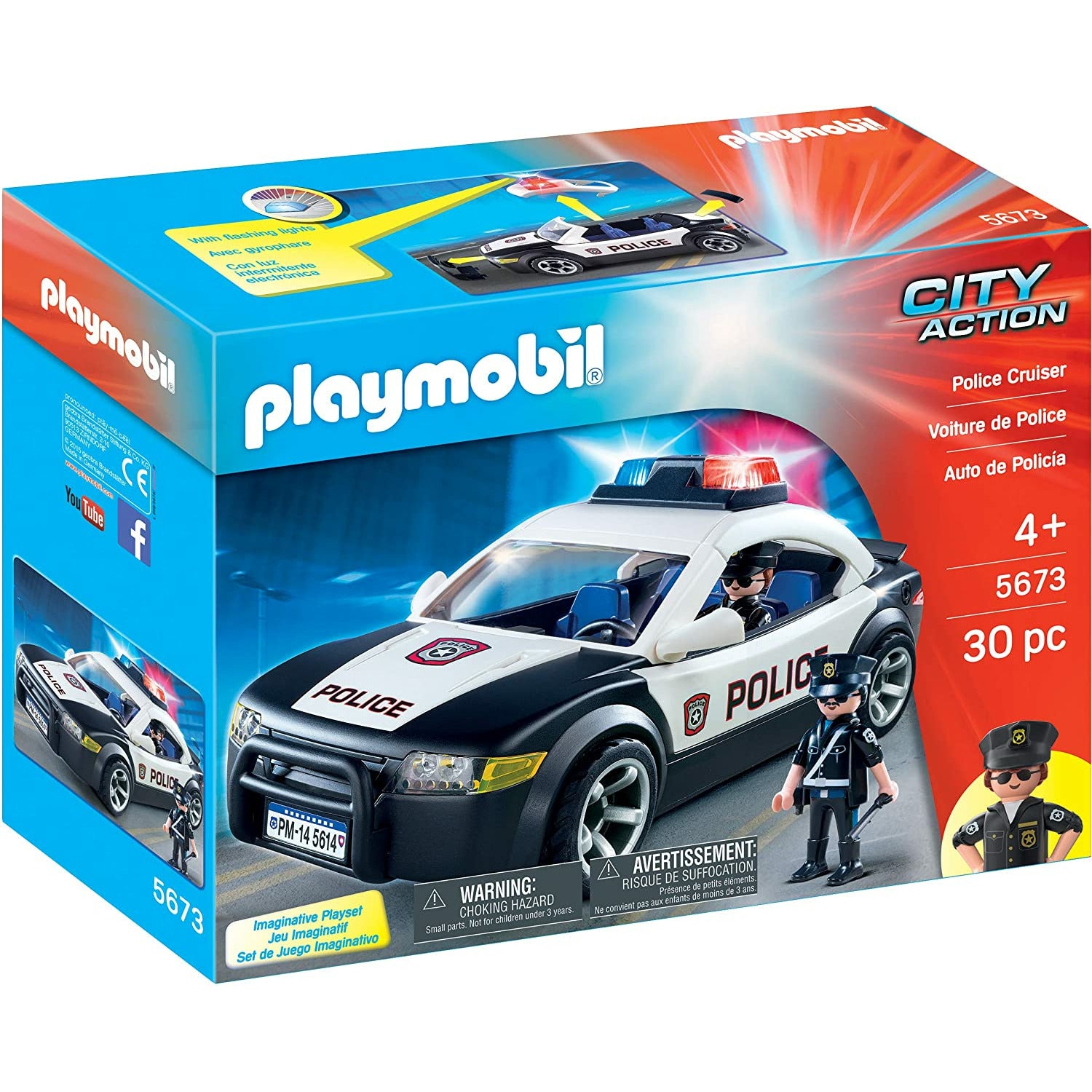 Playmobil City Action Police Van With Lights And Sound Building